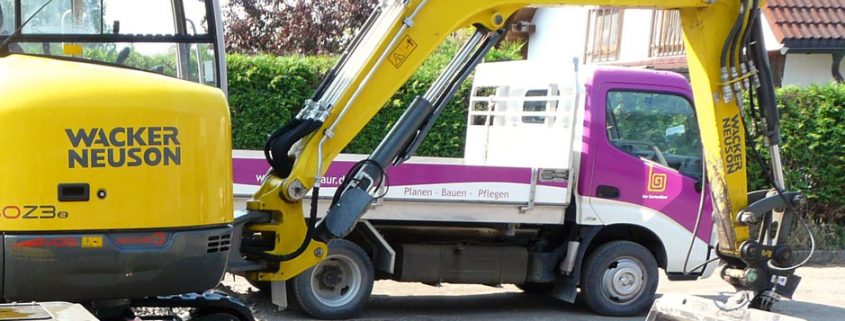 GartenBaur Bagger und effektive Arbeitsweise