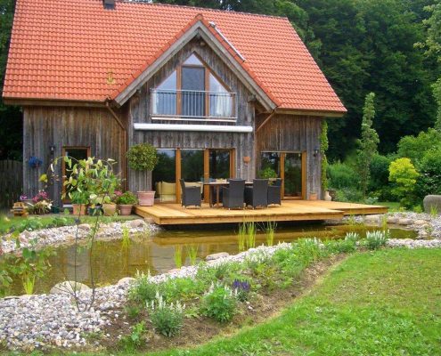 Teich Terrasse Landschaftsgärtner GartenBaur